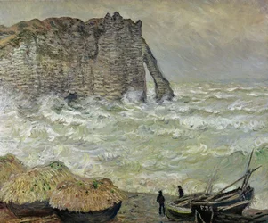Mar agitado en Etretat, 1883